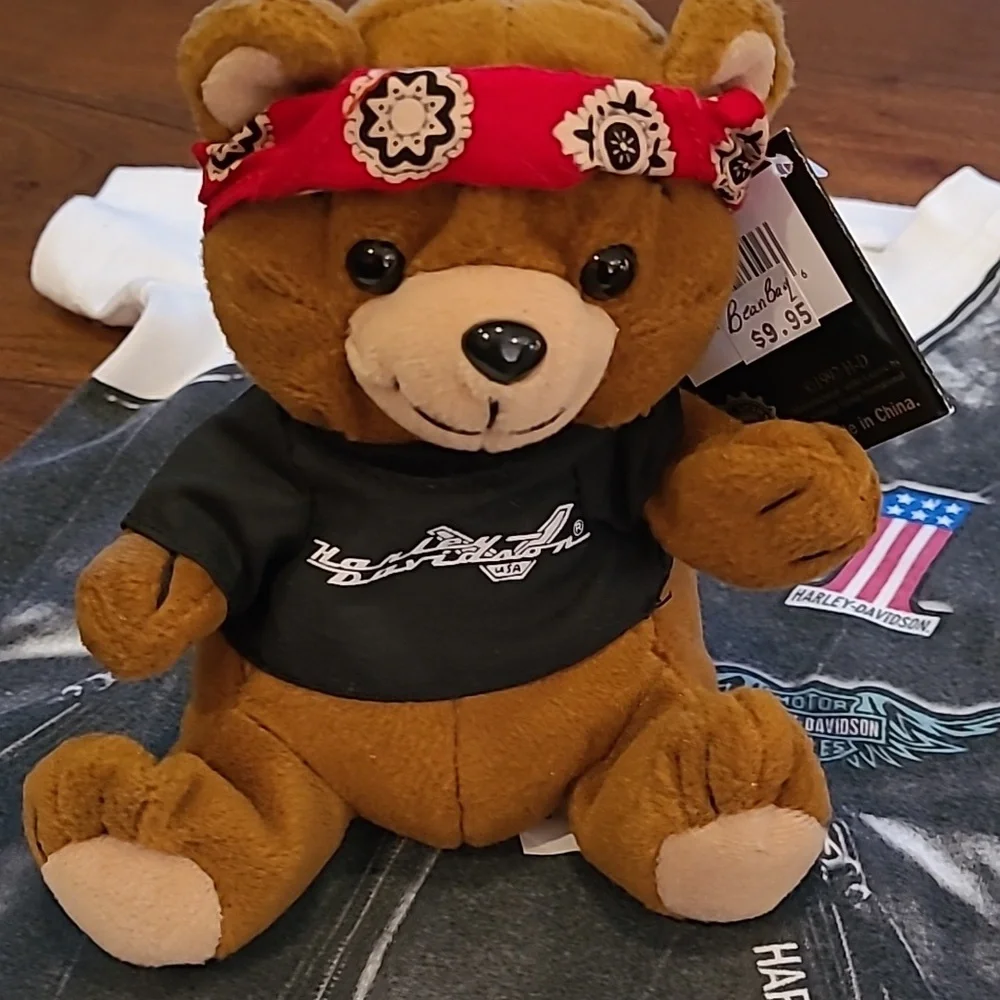 Harley-Davidson Harley-Girl onesie 18 months plus an HD Roamer bear